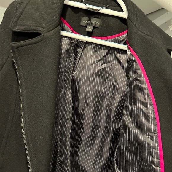 Worthington Black Wool Coat - Picture 9 of 11
